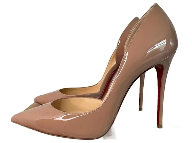 Christian Louboutin Iriza 100 Tacchi Nude Beige Taglia 38