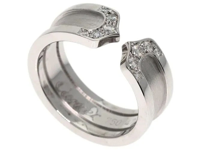 Anello Cartier C2 Diamante Piccolo in Oro Bianco 18K