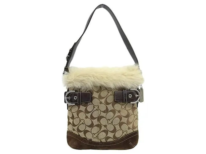 Borsa a Spalla Coach Signature One-Shoulder 8K47 Marrone Beige