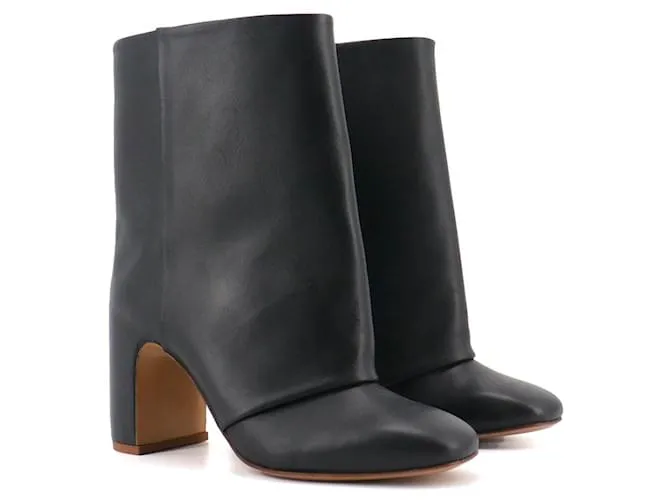 CHLOÉ - Stivaletti Chloé Parle in pelle nera (Taglia 36) Nero