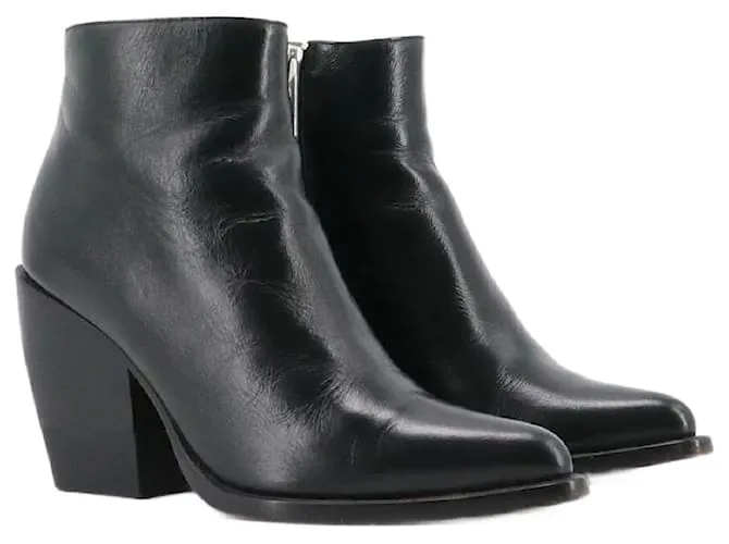 CHLOÉ - Stivaletti Chloé Rylee in pelle nera (Taglia 37,5) Nero