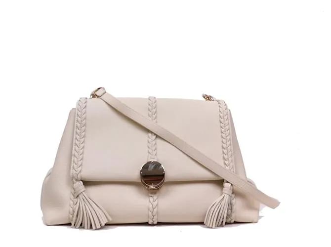 CHLOÉ - Borsa a spalla Chloé Pénélope PM in pelle grana beige