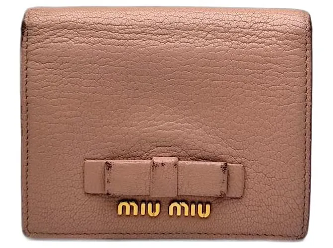 Portafoglio in pelle Miu Miu vintage rosa