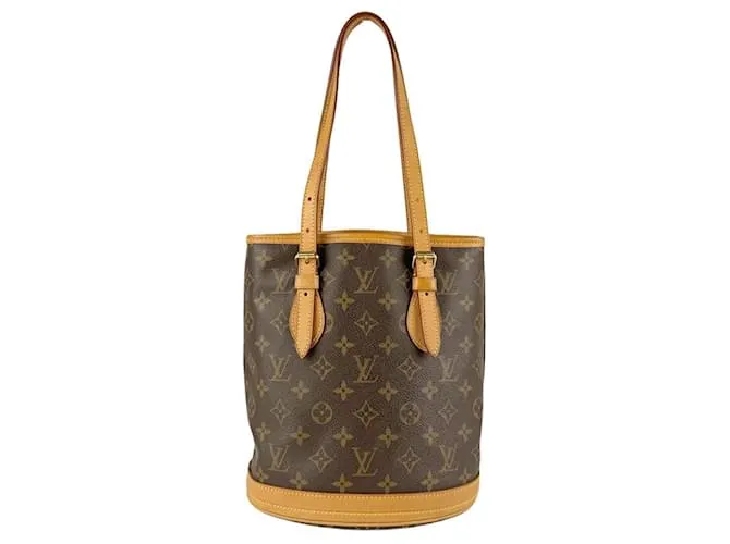 Borsa a Spalla Monogram Bucket PM Louis Vuitton Marrone
