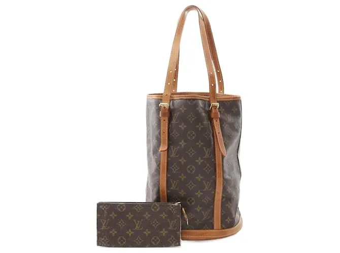 Borsa a Spalla Bucket GM Monogram Louis Vuitton Marrone Monogramma