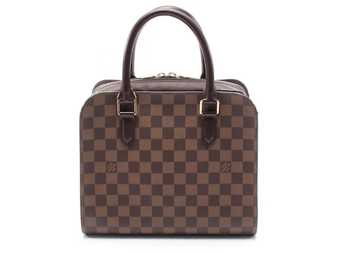 Borsa a mano Triana Louis Vuitton Marrone Damier ebene