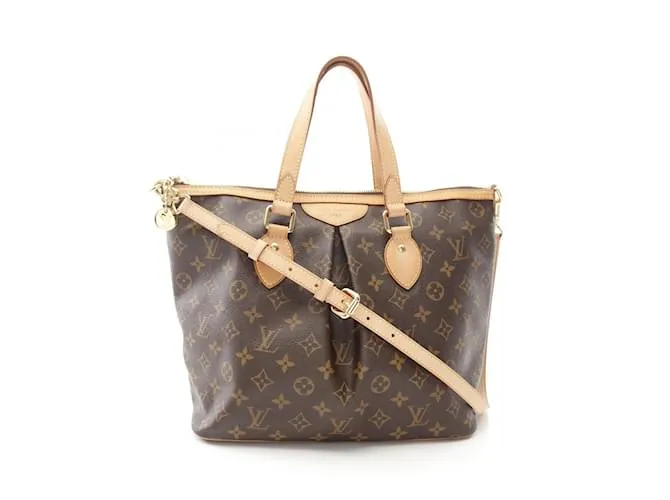 Borsa a mano Monogram Palermo PM di Louis Vuitton Marrone Monogramma