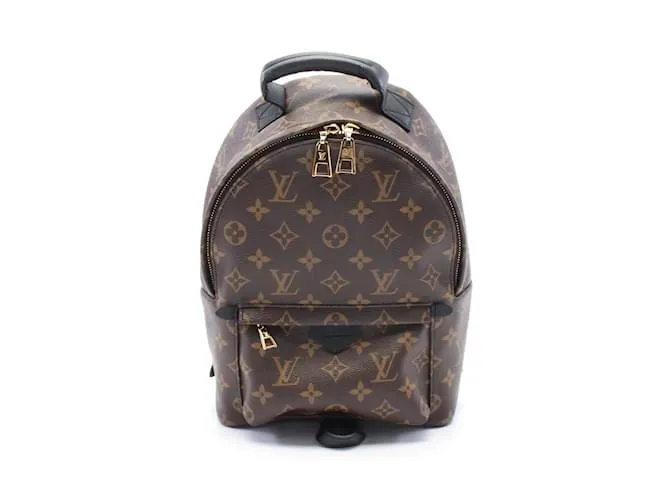 Zaino Palm Springs PM Louis Vuitton Marrone Nero Monogramma