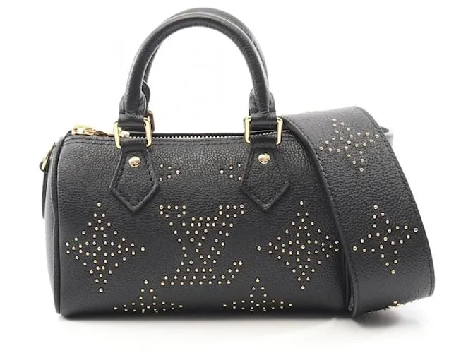 Borsa a mano Nano Speedy Studded Louis Vuitton Nero