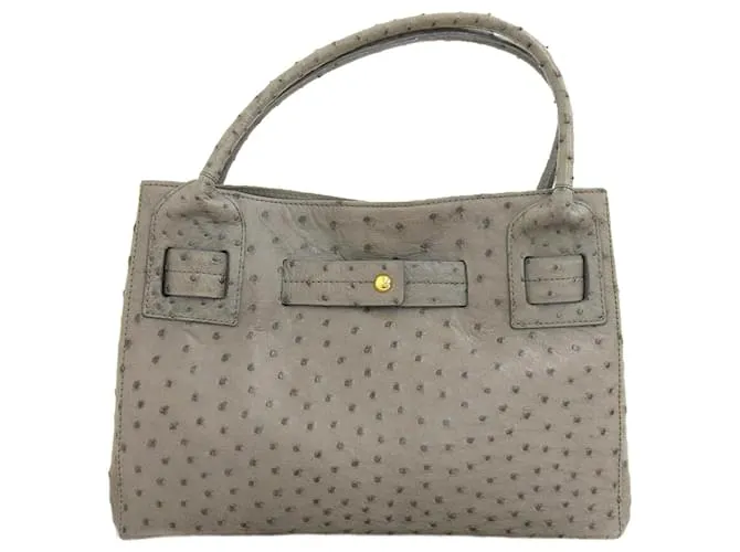 Autre Marque Borsa in pelle di struzzo STILE EMME GI ERRE Grigio