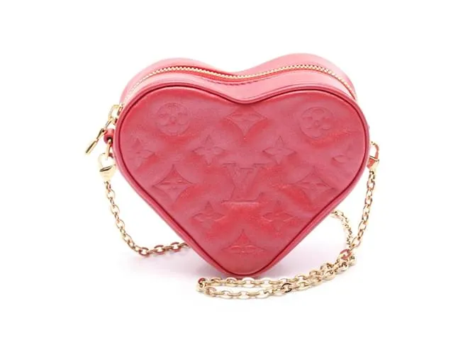 Borsa a spalla a forma di cuore Louis Vuitton Rosa Rosso