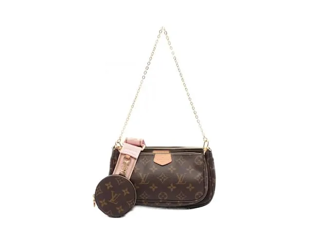 Borsa a Spalla Multi Pochette Accessori Monogram Rose Claire di Louis Vuitton Marrone Rosa