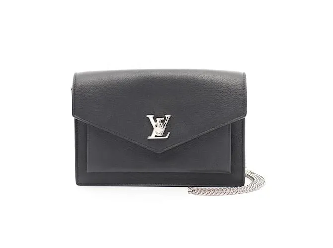 Borsa a Spalla Lock Me Chain di Louis Vuitton Nero