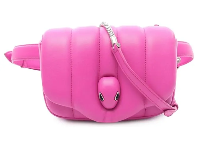 Bulgari Borsa cintura convertibile Serpenti in nappa rosa Ambush di Bvlgari
