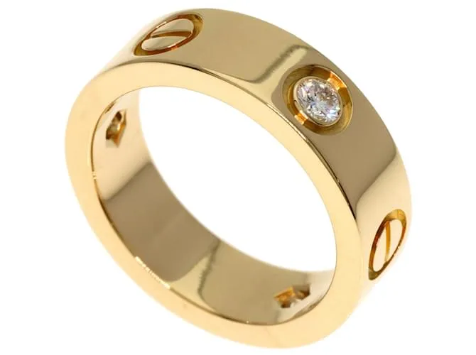 Anello Cartier Love Mezzo Diamante in Oro Giallo 18K D'oro