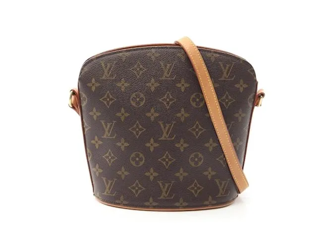 Borsa a Spalla Drouot Louis Vuitton Marrone Monogramma