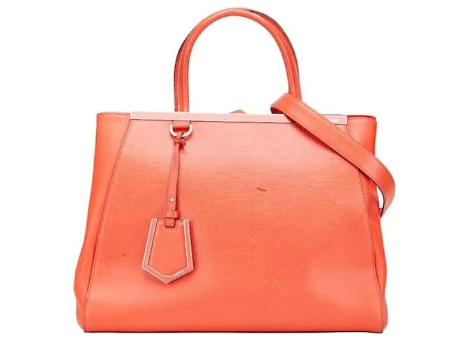 Borsa 2way in pelle 2Jours di Fendi Rosso