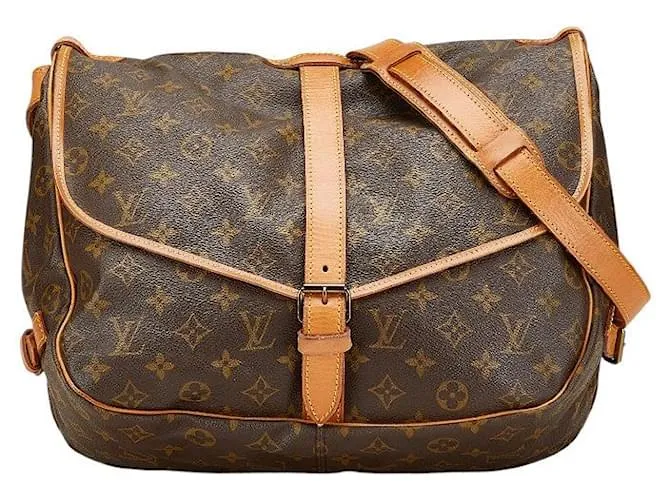 Borsa a Spalla Monogram Louis Vuitton Metallico Bronzo