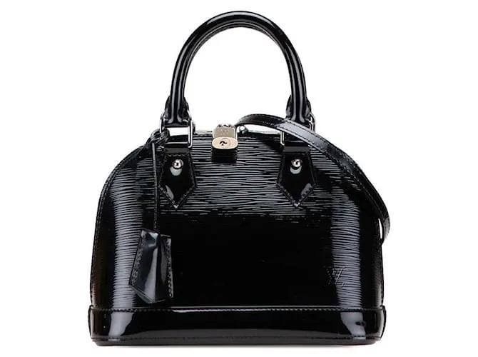Borsa 2 in 1 Louis Vuitton Alma BB in pelle verniciata Epi Electric Nero