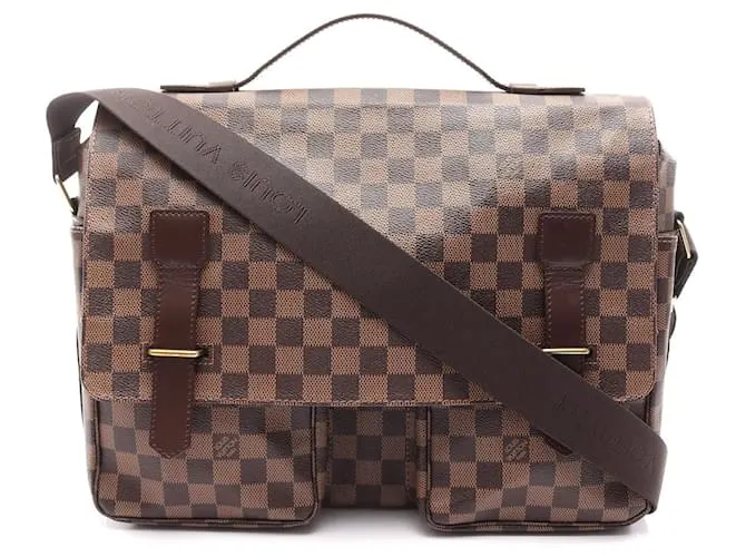 Borsa a spalla Broadway in tela Damier Louis Vuitton Marrone