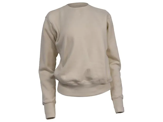 Maglione girocollo Totême in cotone crema Bianco Crudo