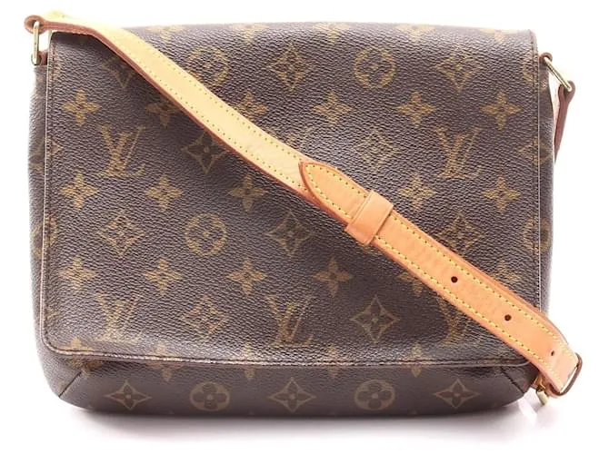 Borsa a spalla Musette Tango con tracolla lunga Louis Vuitton Marrone