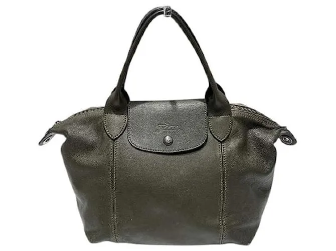 Borsa Longchamp Le Pliage Cuir Marrone