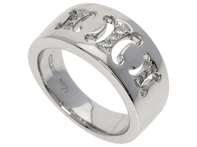 Diamond Céline Anello Triomphe in Diamante Celine in Oro Bianco 18K