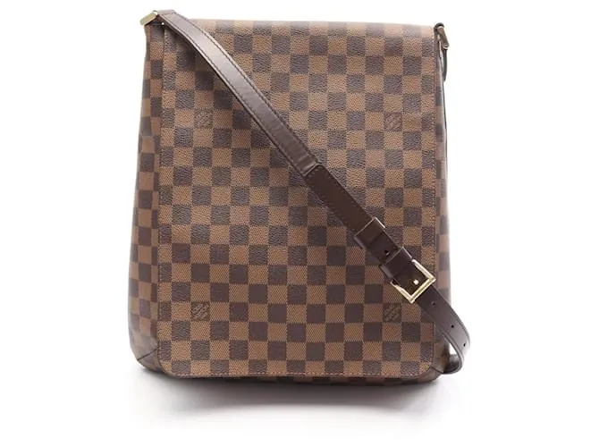 Borsa a Spalla Musette Louis Vuitton Marrone Damier ebene