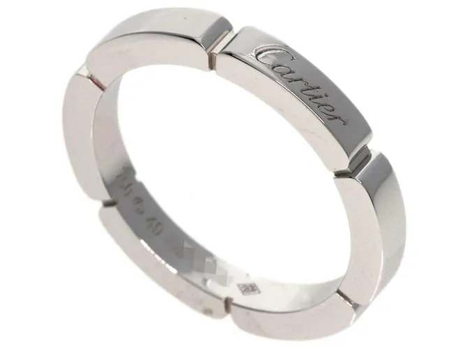 Anello a fascia in oro bianco 18K Maillon Panthère di Cartier