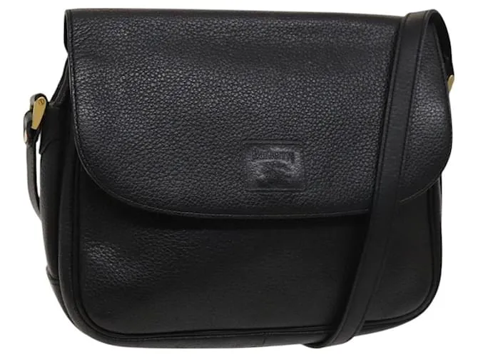 Autre Marque Borsa a Spalla Burberrys in Pelle Nera e Oro Auth 129329 Nero D'oro