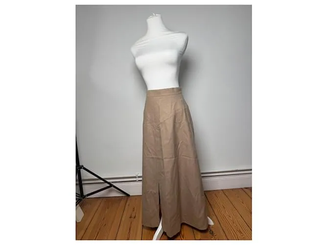 Gonna in lana vintage Givenchy M Marrone