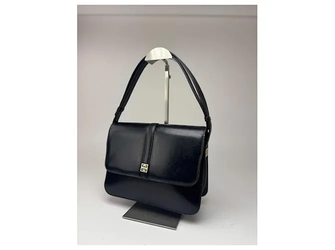 Borsa in pelle nera Givenchy 4G vintage Nero
