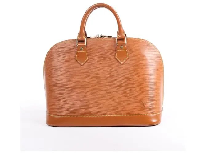 Borsa a mano Alma in pelle Epi Louis Vuitton in marrone