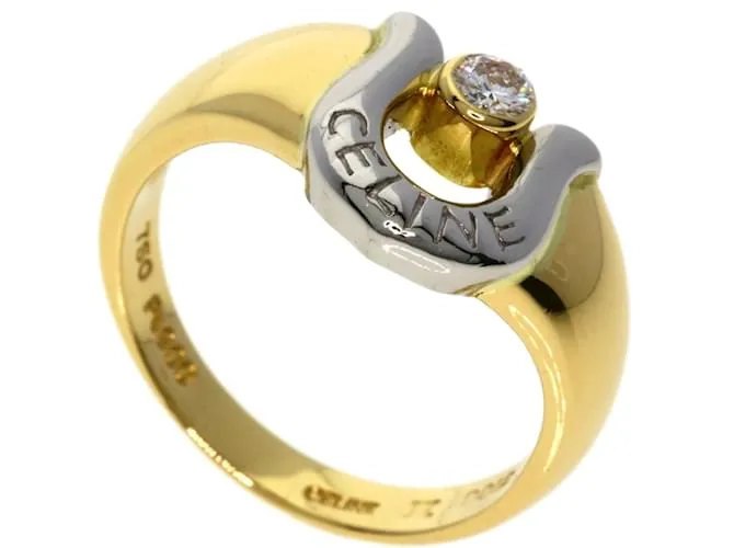 Diamond Céline Anello in diamante a forma di ferro di cavallo Celine