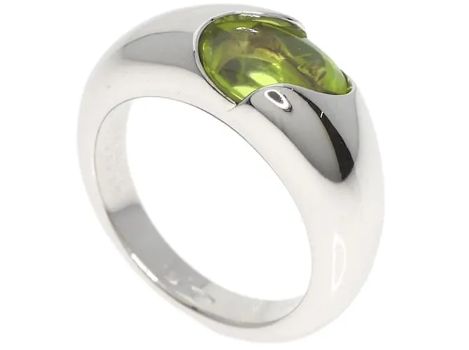 Anello Vergue in Peridoto di Chaumet in Oro Bianco 18K