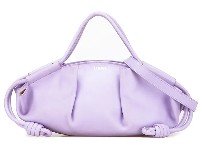 LOEWE Piccola Borsa Paseo in Pelle Lucida Viola Porpora