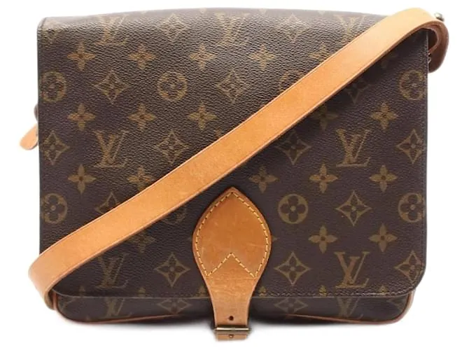 Borsa a Spalla Louis Vuitton Carte Ciel GM Marrone Monogramma