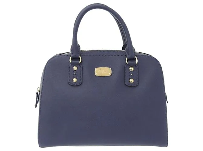 Borsa in pelle Michael Kors blu navy Giallo