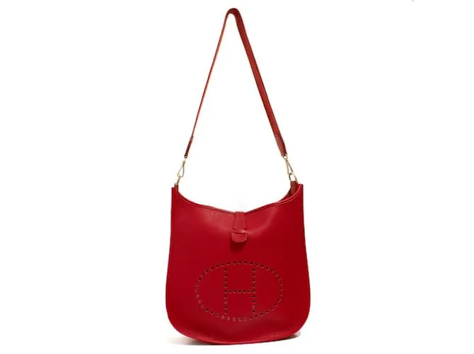 Borsa a spalla Hermès Evelyne. Rosso