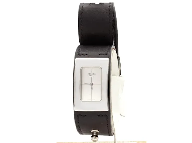 Superbo orologio Hermès “Cherche Midi”. Nero