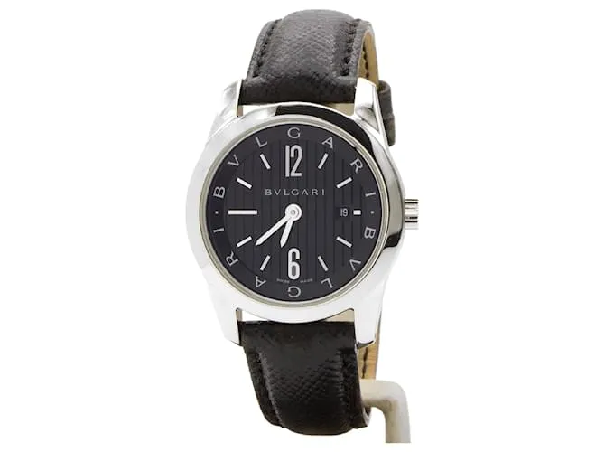 Orologio Bulgari Solotempo in acciaio. Nero