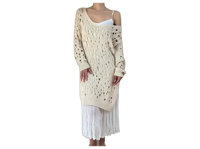 Abito twin set Bianco Beige