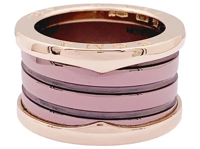 Anello Bulgari, 'B.Zero1', oro rosa, cermet.