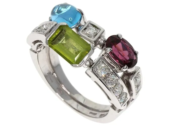 Bulgari Anello Bvlgari Allegra con diamante e pietre multicolori