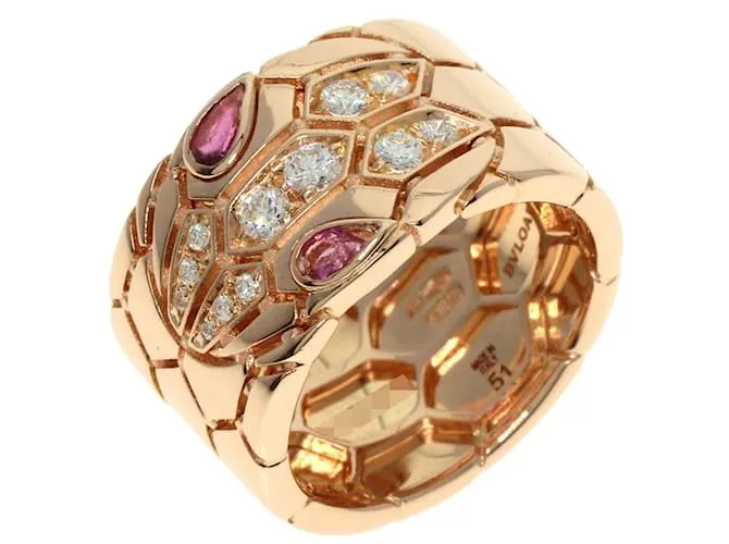 Bulgari Anello Bvlgari Serpenti in Diamanti e Tormalina Rosa