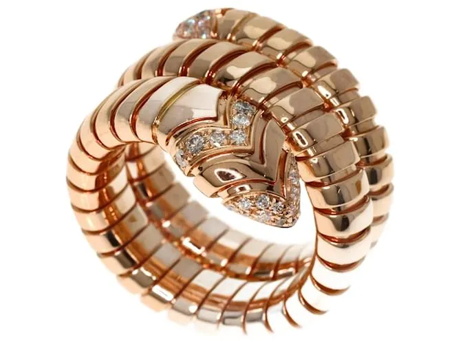 Bulgari Anello Serpenti in Diamanti Tubogas di Bvlgari Rosa