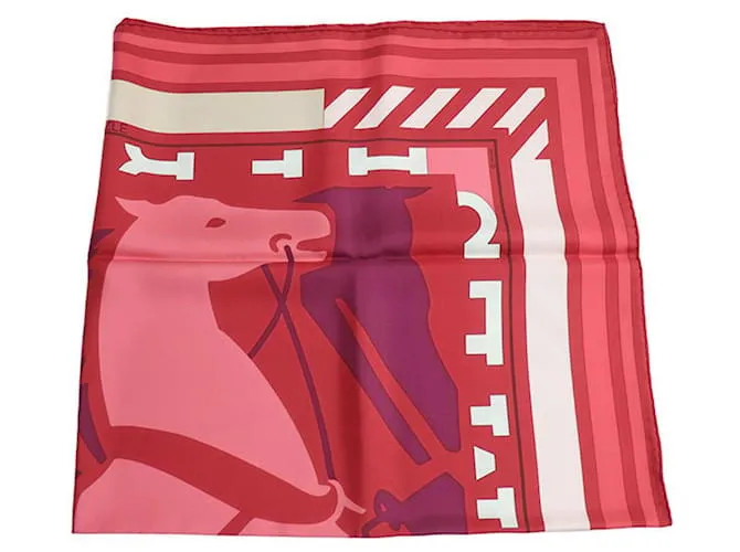 Sciarpa Puzzle Carre 90 di Hermès Rosa Rosso