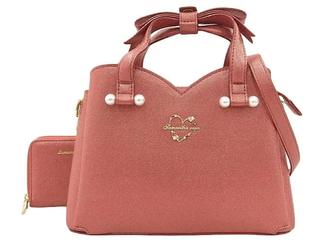 Autre Marque Borsa 2WAY in pelle rosa Samantha Vega