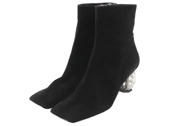 Stivali in suede Roger Vivier Nero